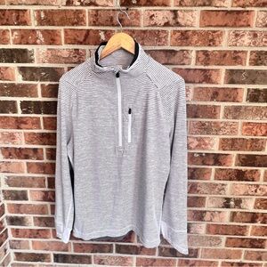 Lululemon Surge Warm 1/2 Zip Pullover Long Sleeve Shirt  Striped Mens M EUC